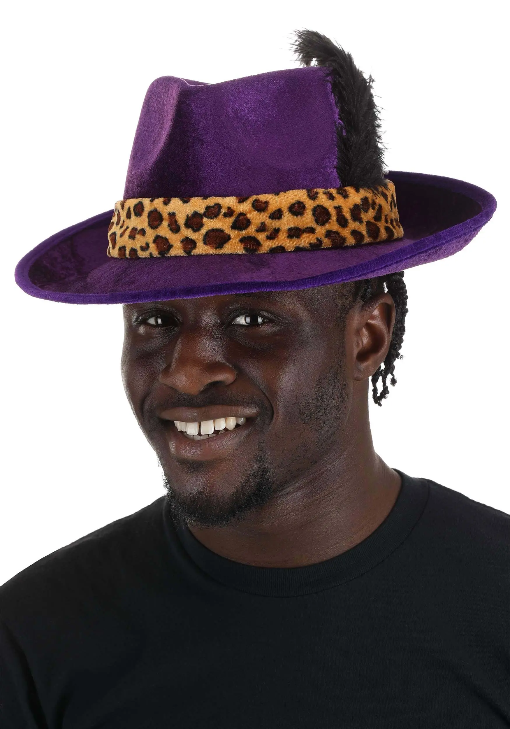 Elope Purple Pimp Hat Costume Accessory 4 Elope Purple Pimp Hat Costume Accessory - Image 2