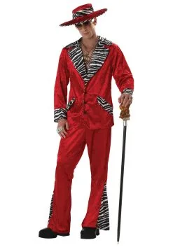 California Costume Collection Red Pimp Costume For Men