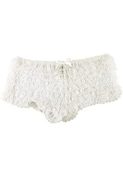 LEG AVENUE White Ruffle Tanga Sexy Panties