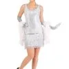 Fun Costumes Silver Plus Size Flapper Costume Dress -FUN COSTUMES Store silver plus size flapper costume dress update1