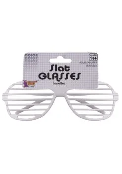Rubies Costume Co. Inc White Slat Glasses