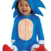 Disguise Limited Sonic The Hedgehog 2 Infant Sonic Costume -FUN COSTUMES Store sonic 2 infant sonic costume