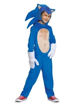 Disguise Sonic 2 Deluxe Sonic Movie Costume For Kids -FUN COSTUMES Store sonic 2 kids deluxe sonic movie costume alt 2