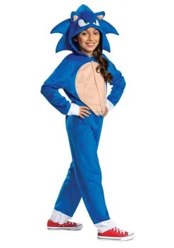 Disguise Sonic Movie 2 Classic Costume For Kids -FUN COSTUMES Store sonic movie 2 child classic costume alt 2