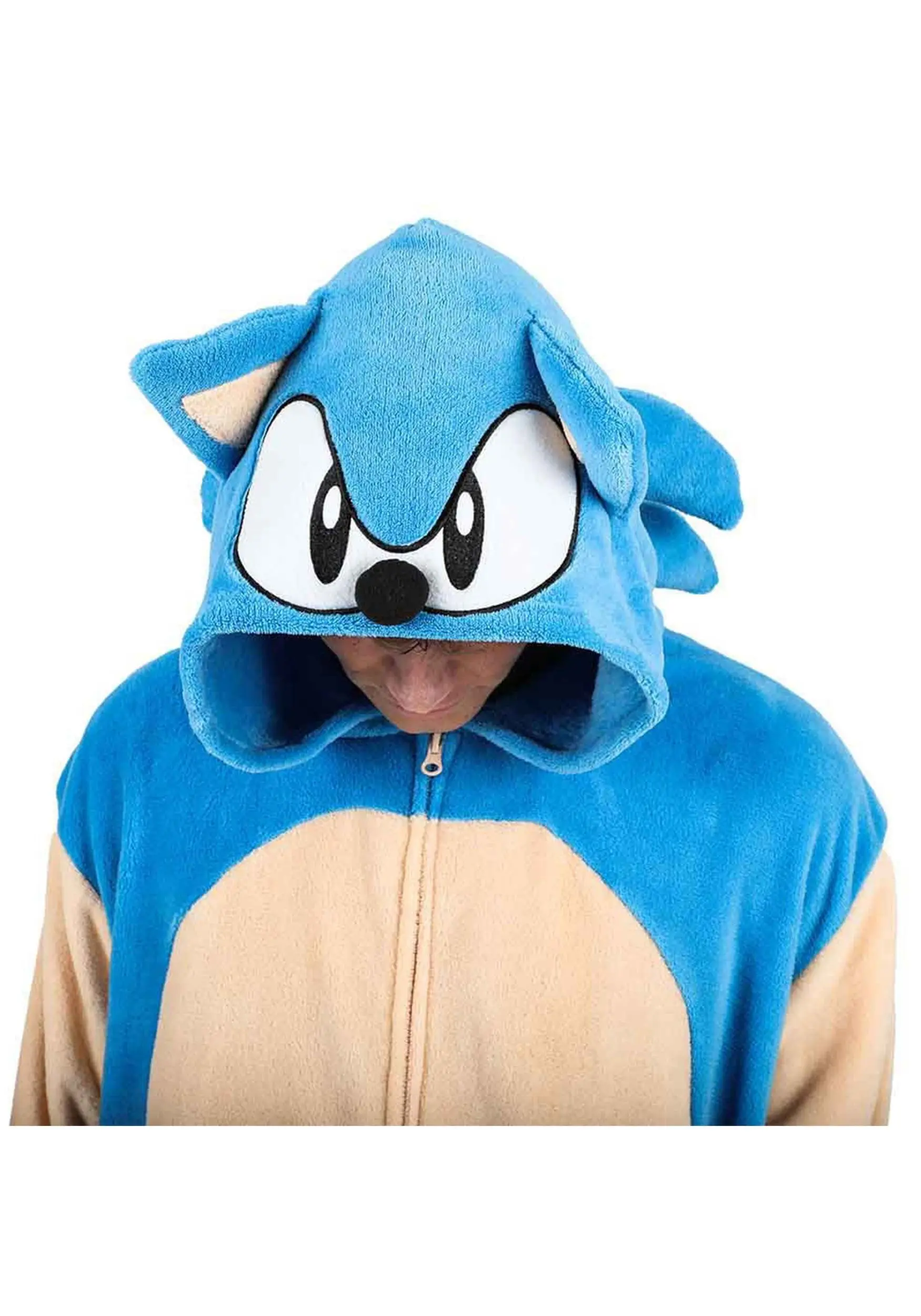 Bioworld Merchandising / Independent Sales Adult Sonic The Hedgehog Cosplay Union Suit 7 Bioworld Merchandising / Independent Sales Adult Sonic The Hedgehog Cosplay Union Suit - Image 5