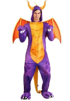 Fun Costumes Spyro The Dragon Adult Costume Jumpsuit 8 Fun Costumes Spyro The Dragon Adult Costume Jumpsuit -FUN COSTUMES Store spyro the dragon adult jumpsuit costume alt1