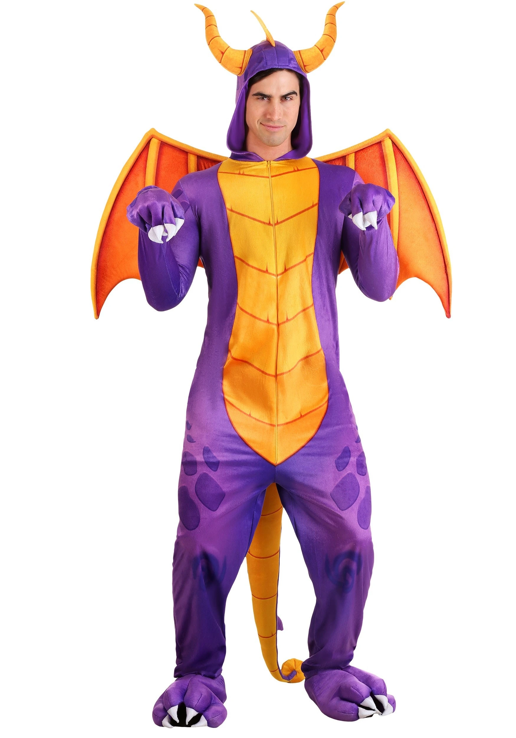 Fun Costumes Spyro The Dragon Adult Costume Jumpsuit 5 Fun Costumes Spyro The Dragon Adult Costume Jumpsuit - Image 3