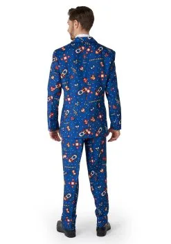 Opposuits Suitmeister Gamer Navy Suit For Men -FUN COSTUMES Store suitmeister gamer navy mens suit alt 1