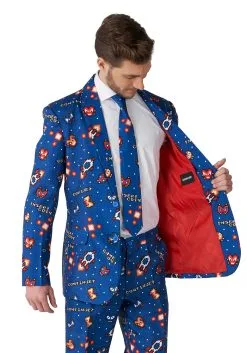 Opposuits Suitmeister Gamer Navy Suit For Men -FUN COSTUMES Store suitmeister gamer navy mens suit alt 2