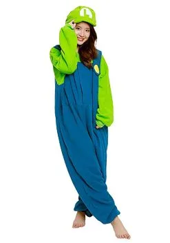 Sazac Super Mario Brothers Adult Luigi Kigurumi Costume 8 Sazac Super Mario Brothers Adult Luigi Kigurumi Costume -FUN COSTUMES Store super mario brothers adult luigi kigurumi costume alt 2
