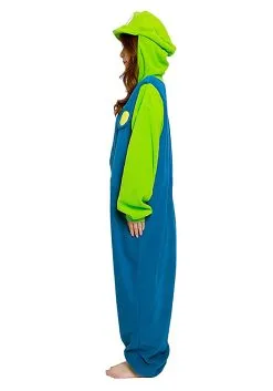 Sazac Super Mario Brothers Adult Luigi Kigurumi Costume 9 Sazac Super Mario Brothers Adult Luigi Kigurumi Costume -FUN COSTUMES Store super mario brothers adult luigi kigurumi costume alt 3