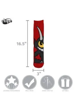 Elope The Devil Cuphead Crew Socks -FUN COSTUMES Store the devil crew socks alt 2