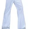 Funny Fashions White Sequin Cuff Disco Pants For Men -FUN COSTUMES Store white sequin cuff disco pants
