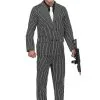 Fun Costumes Men's Wide Stripe Plus Size Gangster Costume