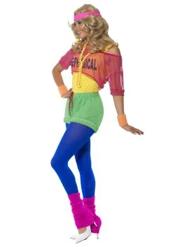Smiffys Women's 80s Let's Get Physical Costume -FUN COSTUMES Store womens 80s lets get physical costume alt2