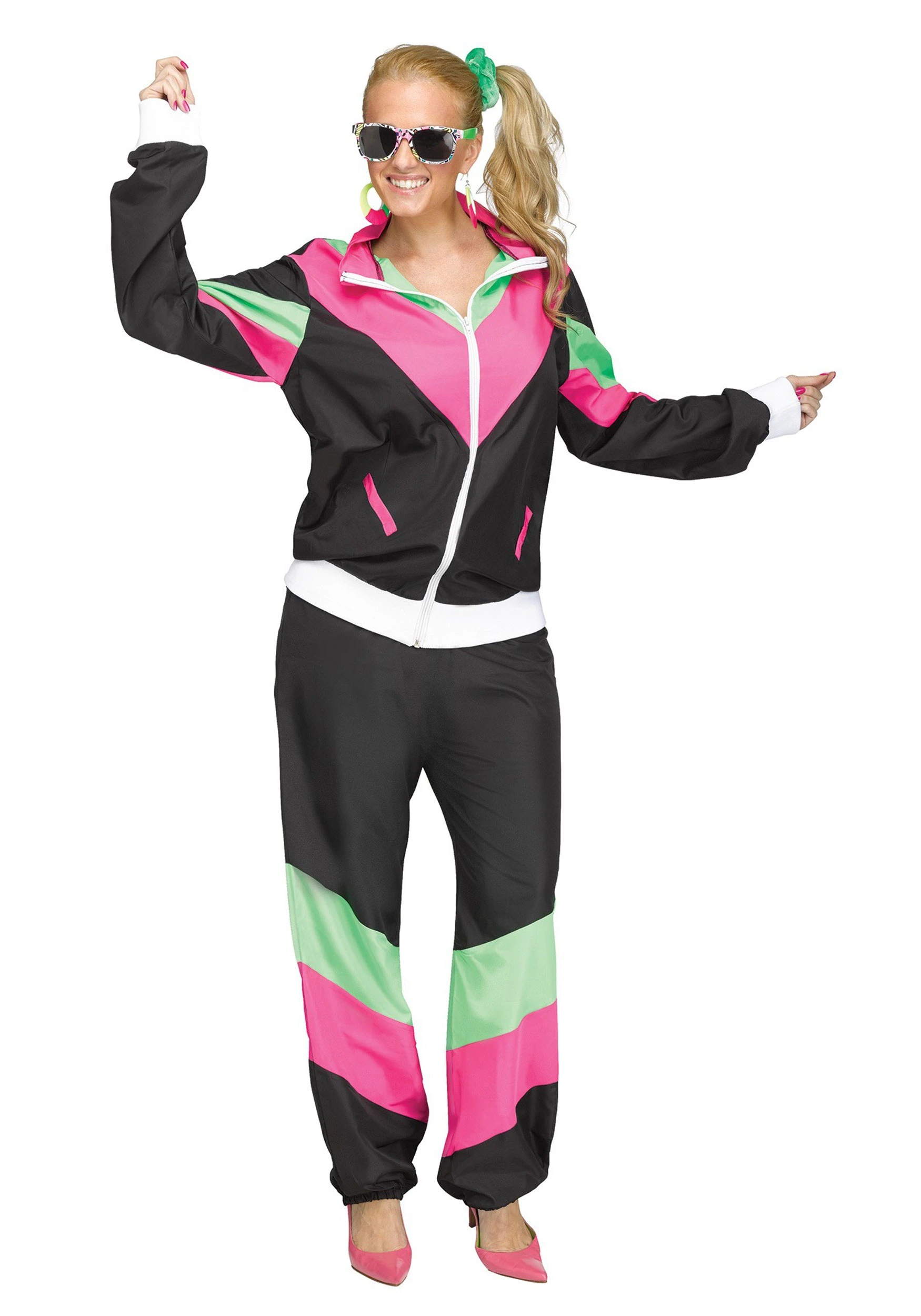 Fun World 80's Track Suit Plus Size Women's Costume 3 Fun World 80's Track Suit Plus Size Women's Costume
