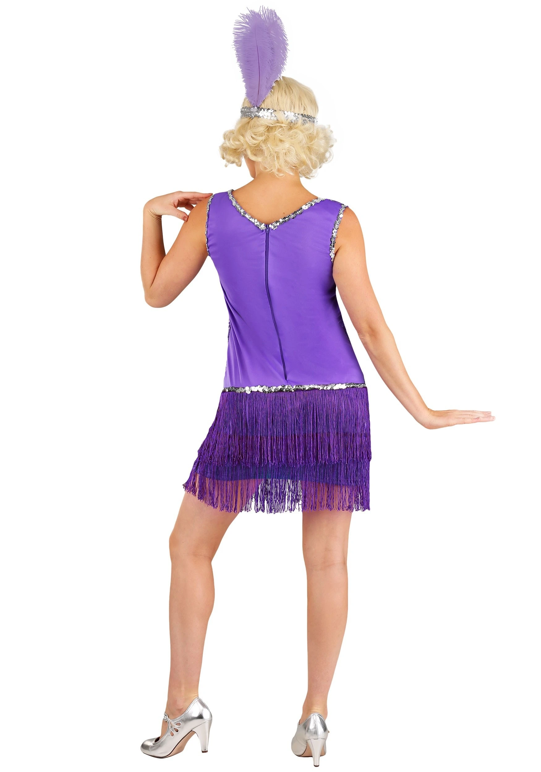 Fun Costumes Womens Amethyst Purple Flapper Costume 4 Fun Costumes Womens Amethyst Purple Flapper Costume - Image 2