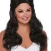 Dreamgirl Women's Black Bouffant Wig Accessory -FUN COSTUMES Store womens black bouffant