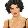 Forum Novelties, Inc Black Flapper Wig With Marcelled Waves -FUN COSTUMES Store womens black flapper wig