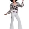Charades Women's Paisley Disco Hottie Shirt -FUN COSTUMES Store womens paisley disco hottie shirt