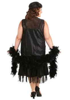 Fun Costumes Plus Size Black Jazz Flapper Costume 13 Fun Costumes Plus Size Black Jazz Flapper Costume -FUN COSTUMES Store womens plus size black jazz flapper costume alt 5