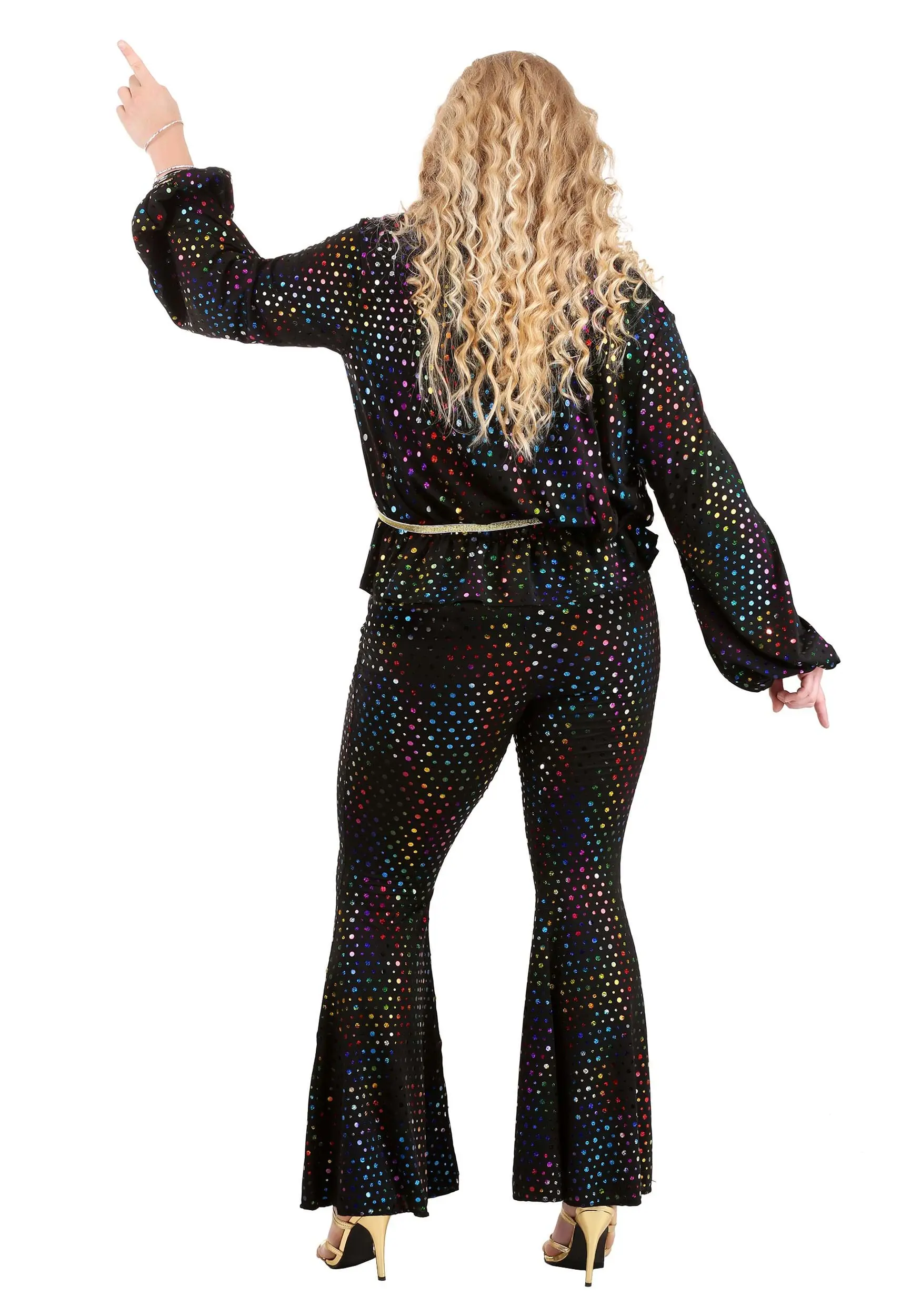 Armada Women's Disco Queen Plus Size Costume 4 Armada Women's Disco Queen Plus Size Costume - Image 2