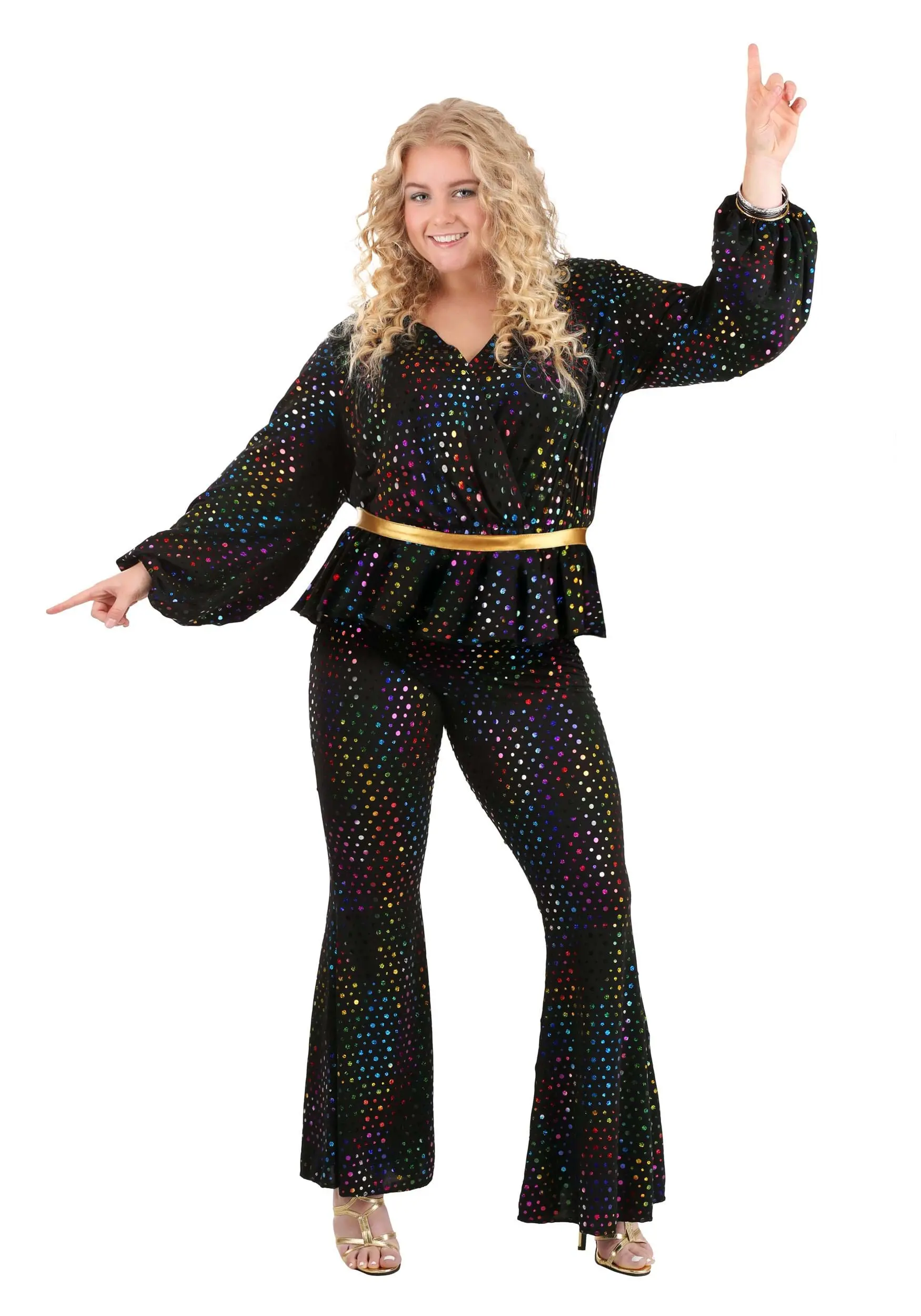 Armada Women's Disco Queen Plus Size Costume 3 Armada Women's Disco Queen Plus Size Costume