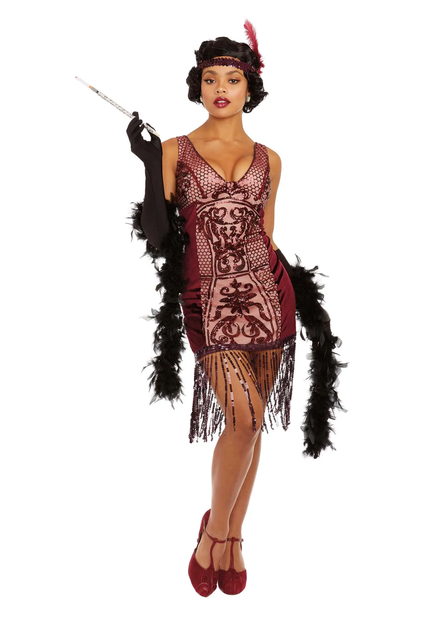 Dreamgirl Red Va-Va Voom Flapper Adult Women's Costume 3 Dreamgirl Red Va-Va Voom Flapper Adult Women's Costume