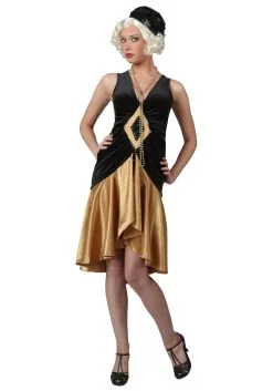 Fun Costumes Roaring 20's Women's Velvet Diamond Flapper Costume