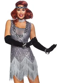 LEG AVENUE Roaring Roxy Flapper Costume For Women -FUN COSTUMES Store womens roaring roxy flapper costume alt 2