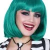 Dreamgirl Teal Bob Wig 1 Dreamgirl Teal Bob Wig -FUN COSTUMES Store womens teal bob wig